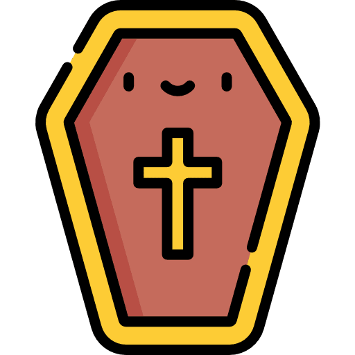 Coffin death box halloween icon