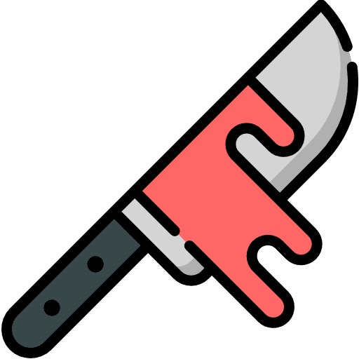 Knife knife crime blood icon
