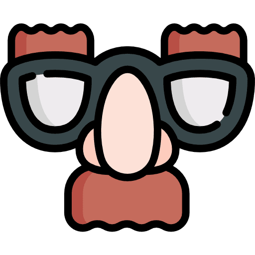 Mask moustache mask eyeglasses icon