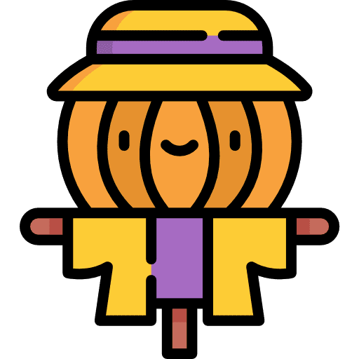 Scarecrow scarecrow character farming and gardening icon