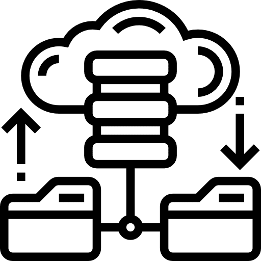 Data interface files and folders data icon