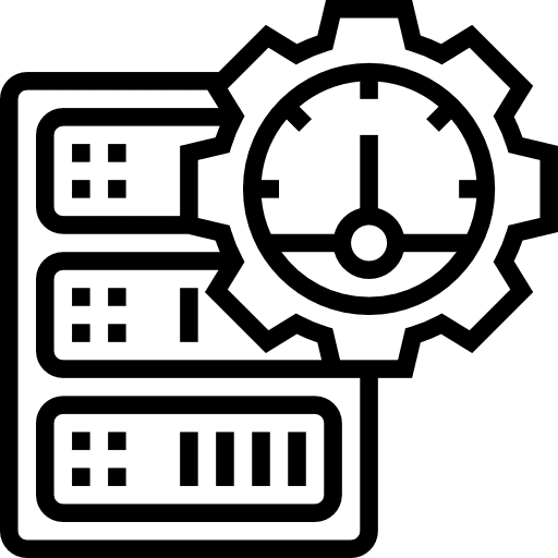 Server file storage cogwheel edit tools icon