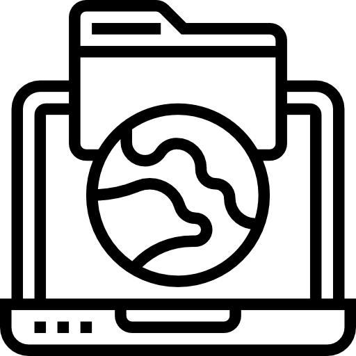 Laptop folder laptop location icon