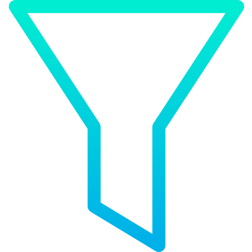 Filter funnel tool filtering icon