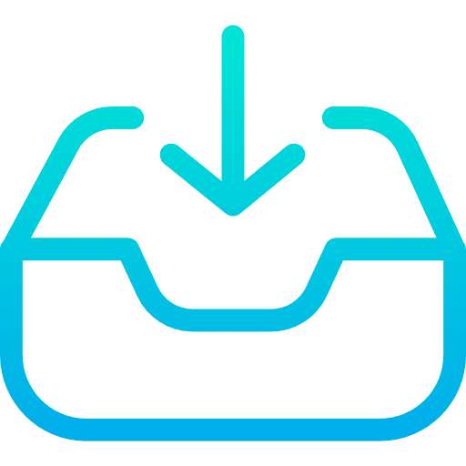 Inbox communications received file icon