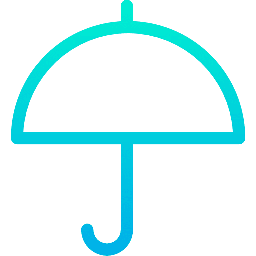 Umbrella security weather rainy icon
