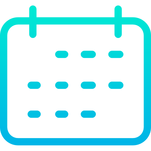 Calendar interface organization time and date icon