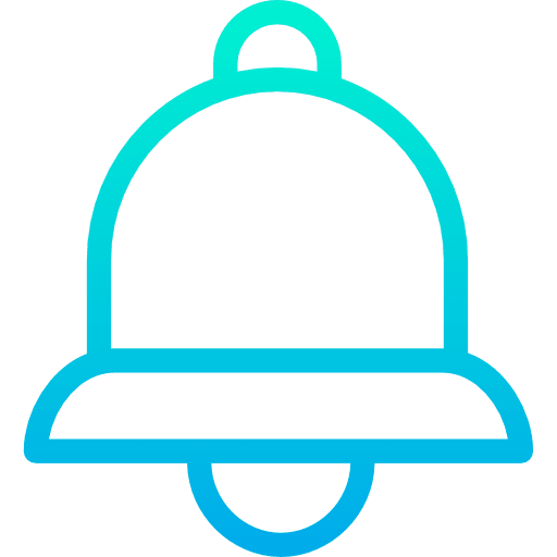 Notification music and multimedia bell interface icon