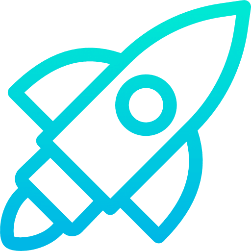 Startup transport seo and web rocket icon