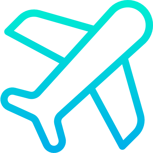 Flight transportation transport airplane icon