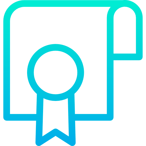 Certificate business and finance degree education icon