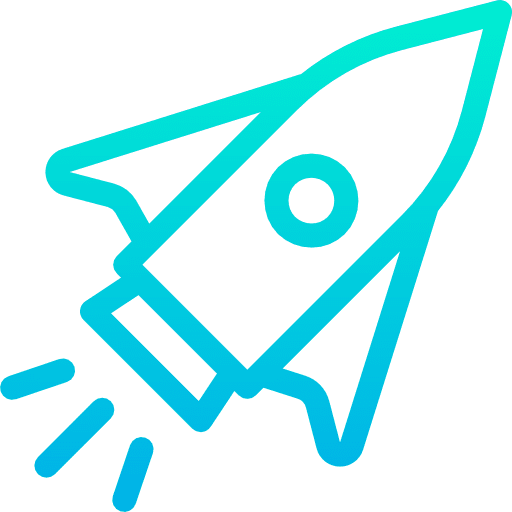 Startup space ship launch startup seo and web icon