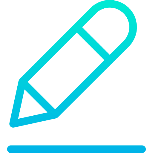 Writing pencil draw tools and utensils icon