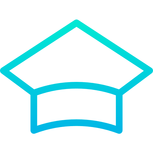 Mortarboard cap education graduate icon