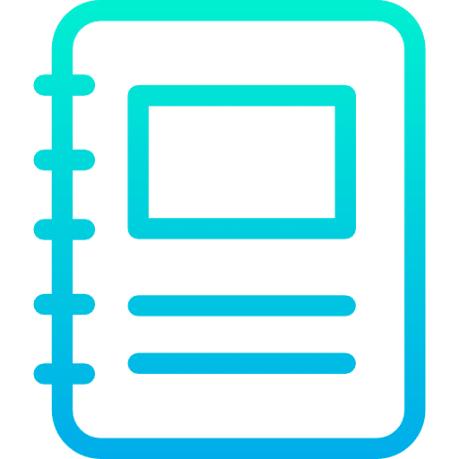 Notebook bookmark education address book icon