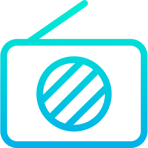 Radio communications news transistor icon