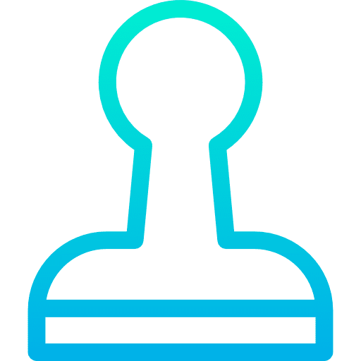 Stamp stamp sign business icon