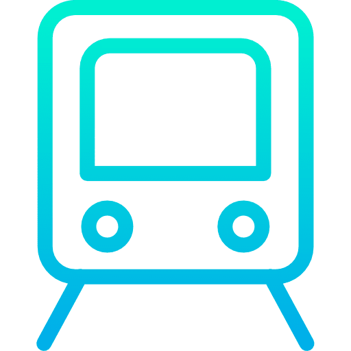 Train street rails transportation icon