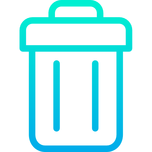 Trash basket trash bin icon