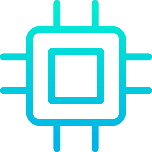 Chip electronics cpu technology icon