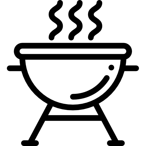 Bbq food and restaurant cooking equipment bbq icon