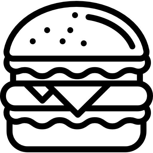 Burger salad hamburger food and restaurant icon