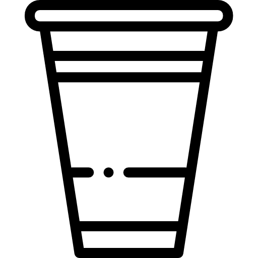 Plastic cup drinks birthday and party smiley icon