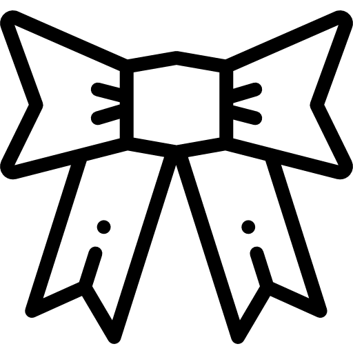 Bow ornament christmas shapes icon