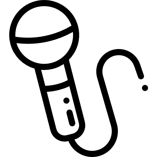 Microphone birthday and party microphone music icon