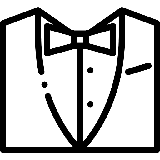 Tux fashion clothing suit icon