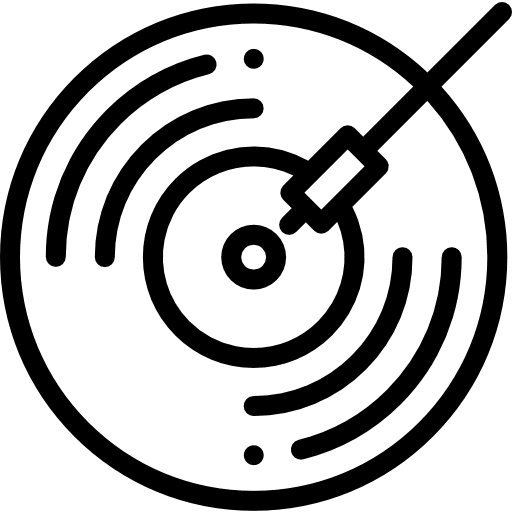 Vinyl vinyl disc birthday and party song icon