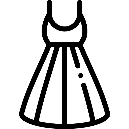 Dress birthday and party clothing garment icon