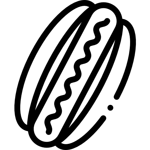 Hot dog fast food sausage tools and utensils icon