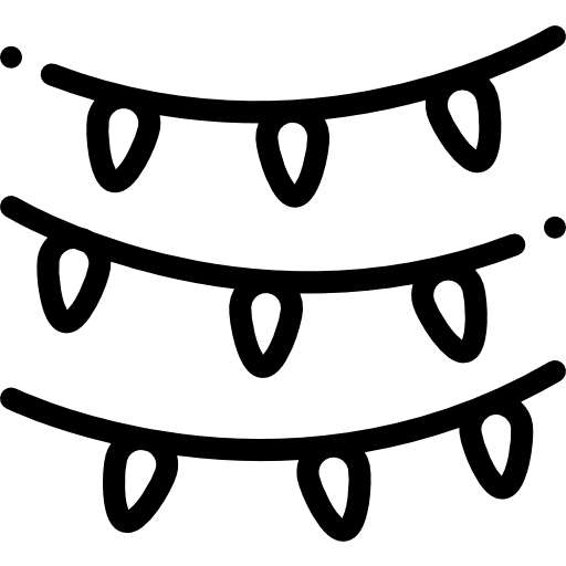 Lights illumination christmas lights icon