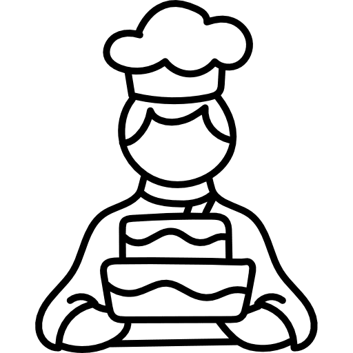 Baker man baker cook icon