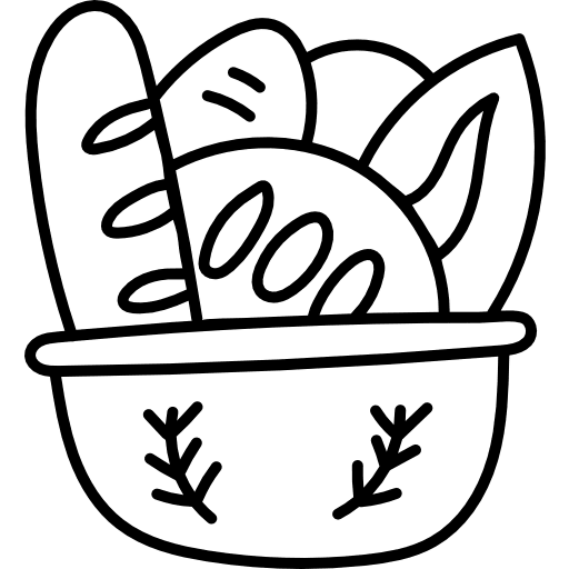 Bread bread food and restaurant meal icon