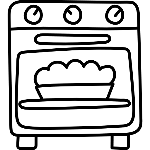 Oven cooking kitchenware food and restaurant icon