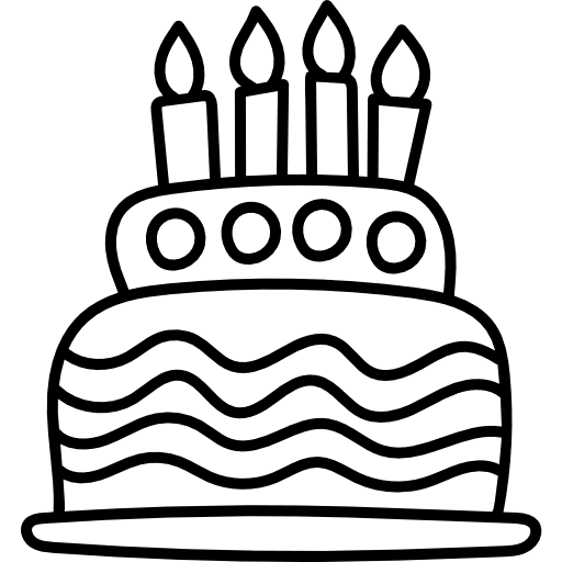 Cake sweet candles birthday and party icon