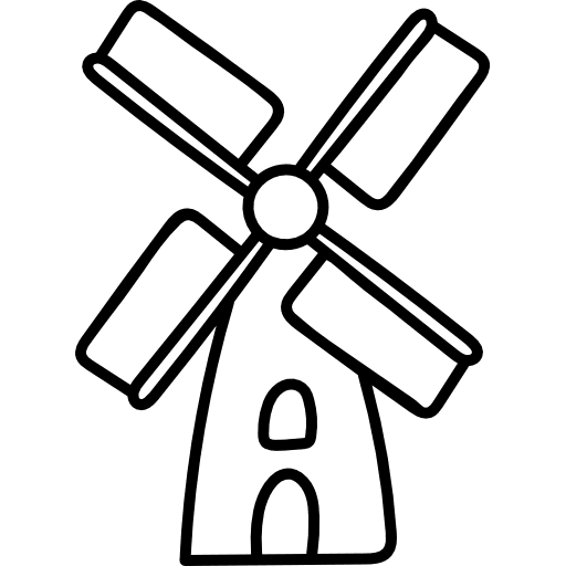 Windmill mill farming and gardening windmill icon