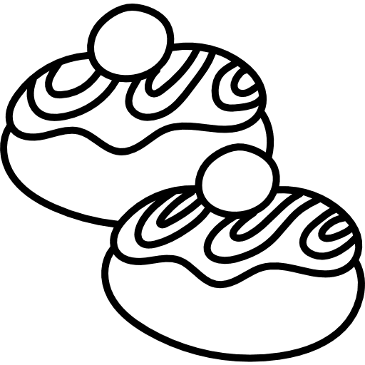 Bun food and restaurant sweet baked icon