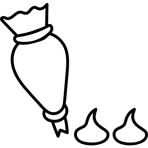 Pastry bag kitchen bakery food icon