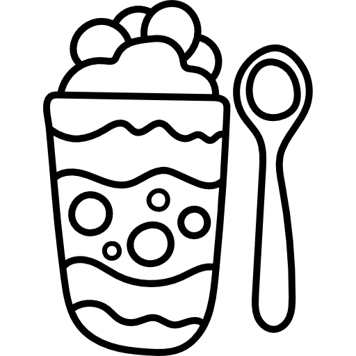 Pudding food and restaurant molded spoon icon