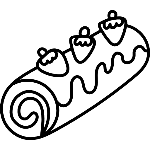 Roll cake food and restaurant dessert roll cake icon