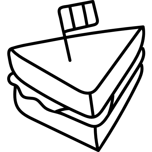 Sandwich bread food snack icon