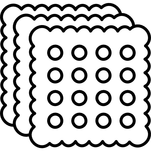 Biscuit cracker food breakfast icon