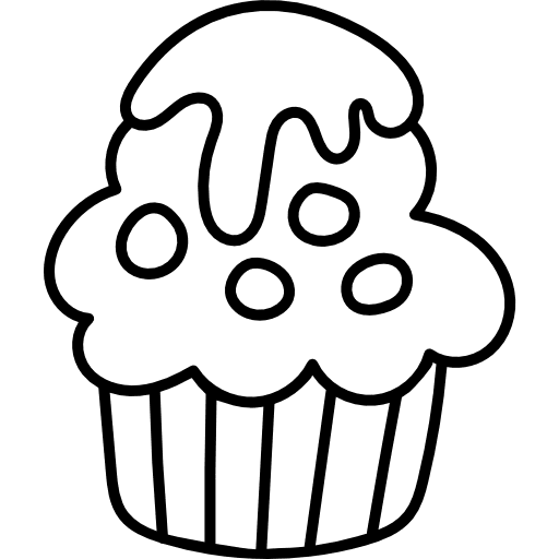 Cupcake dessert food and restaurant sugar icon