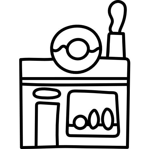 Bakery store building bakery icon