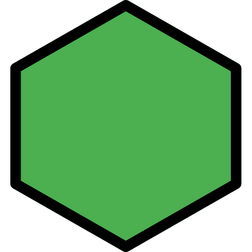 Hexagon geometrical shapes and symbols geometry icon