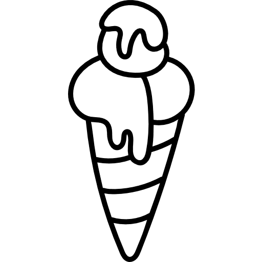 Ice cream summertime food and restaurant ice cream icon