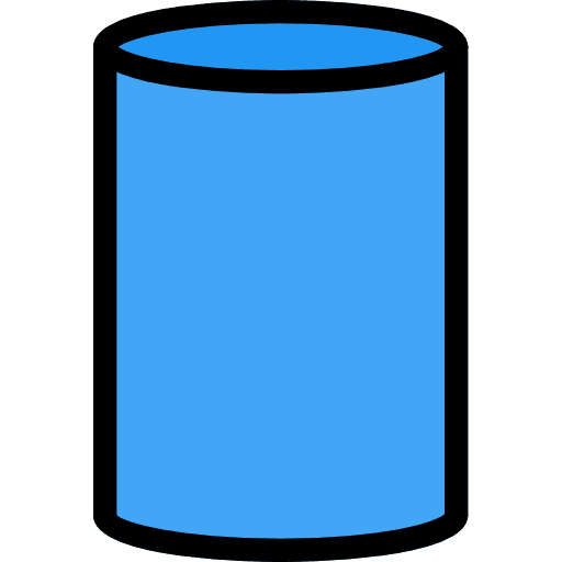 Cylinder geometry shapes and symbols shapes icon